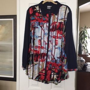 SALE! Colorful knit blouse.